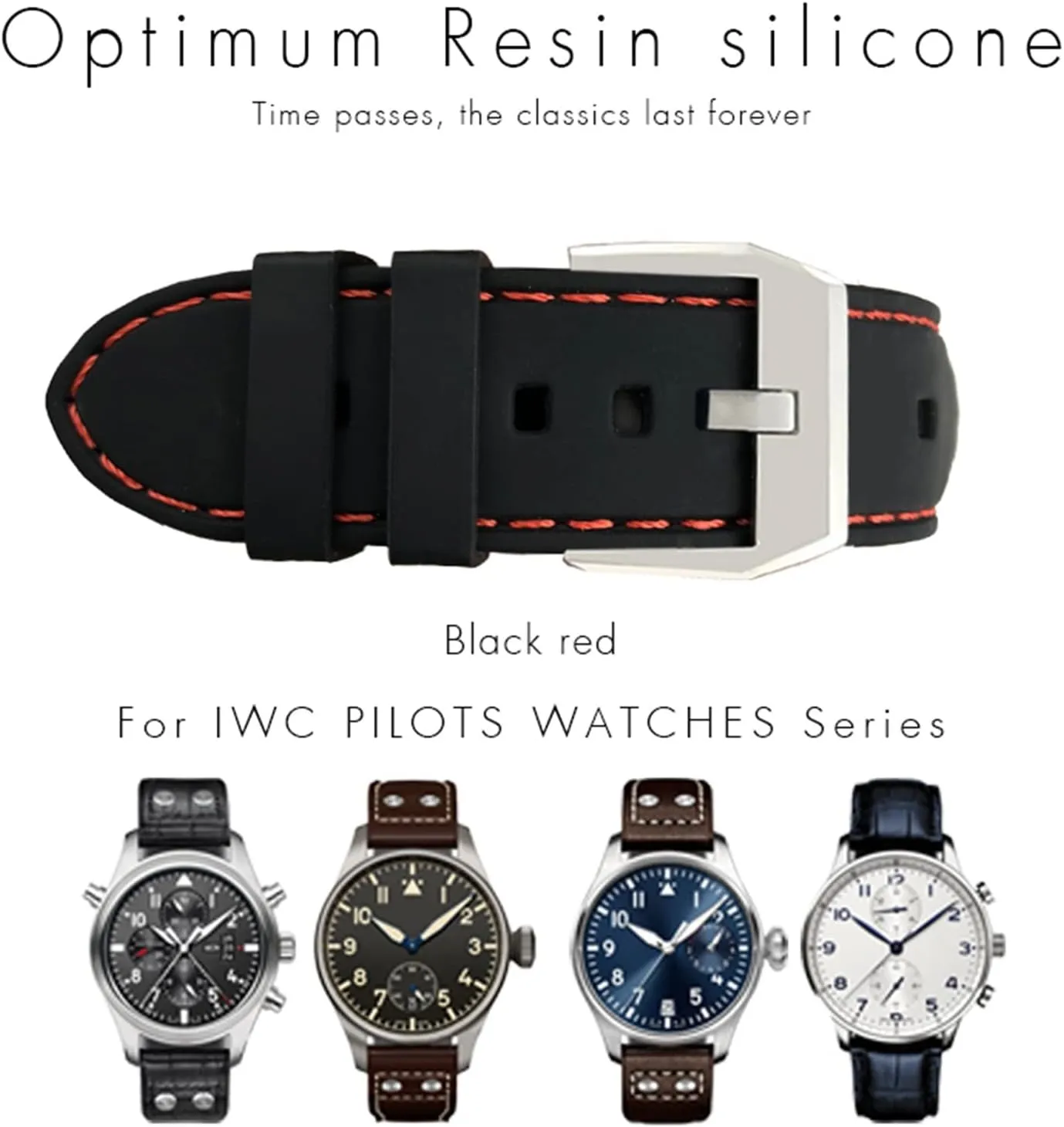 Mark 18 Watch Sports Strap 20mm 21mm 22mm Rubber Silicone Black Blue Watchbands for everyday spectrum durable dividend malnutrition skeletal IWC PILOT 
