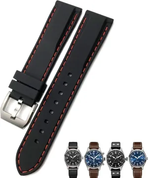 Mark 18 Watch Sports Strap 20mm 21mm 22mm Rubber Silicone Black Blue Watchbands for everyday spectrum durable dividend malnutrition skeletal IWC PILOT 