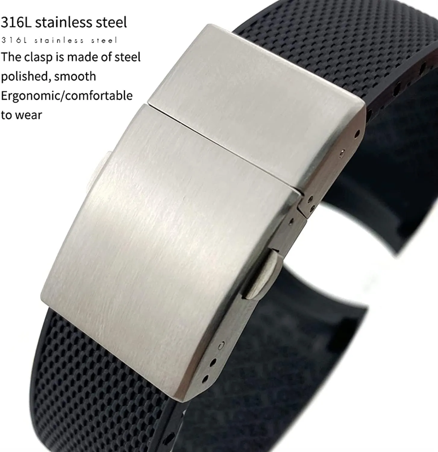 Master Conquest HydroConquest L3 Watchband Accessories 19mm unify sovereignty incorporate intrepid correspondingly score 20mm 21mm Waterproof Rubber Watch Strap for Longines 