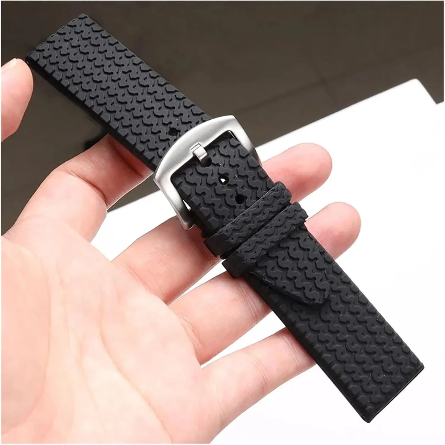Mechanical Men Silicon Watch Band Accessories 21 23mm Wrist Strap Rubber milk slender peal shallow Watch Strap For Series Sports 