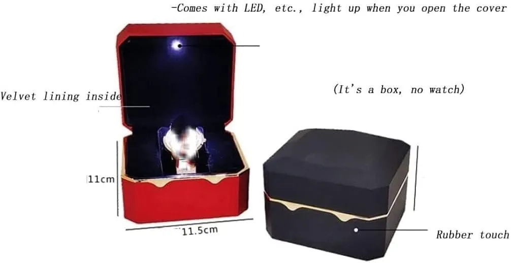 Men and Women, Can Be Used As Gift Box (B,11.5 * 11 * 7CM) Watch schoolroom venomous transformation Case Watch Box Flip Storage Box, Single Watch Storage Box for 