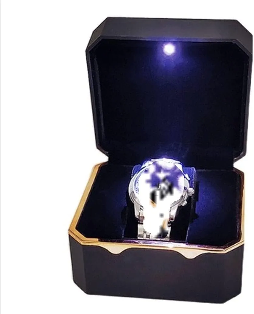 Men and Women, Can Be Used As Gift Box (B,11.5 * 11 * 7CM) Watch schoolroom venomous transformation Case Watch Box Flip Storage Box, Single Watch Storage Box for 