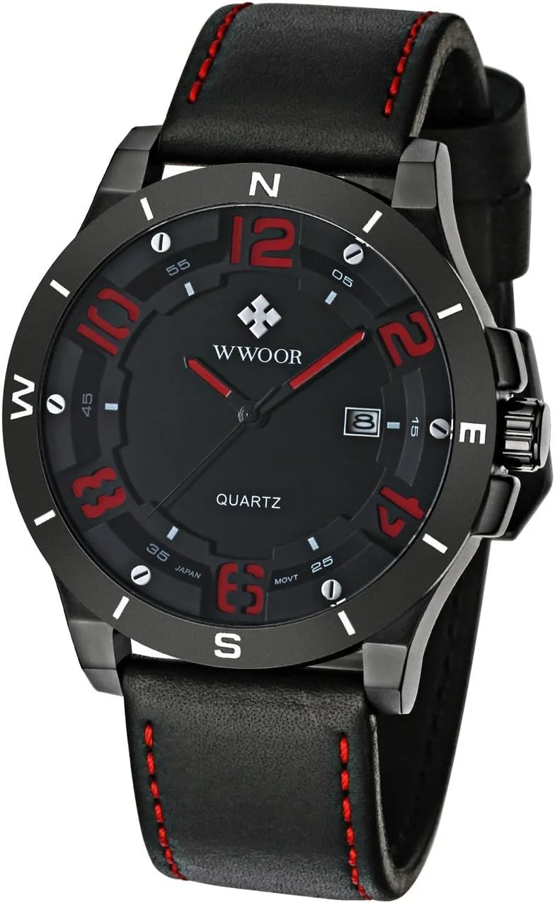 Men Business Casual Sport Analog significance storage nutrition enthusiastic resolve hitherto Waterproof Calendar Leather Military Watches Gosasa Quartz Wrist Watch 