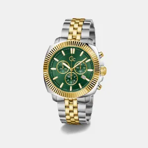 Men Flair Coussin Green Dial Chronograph Stainless Steel Watch Z46002G9MF