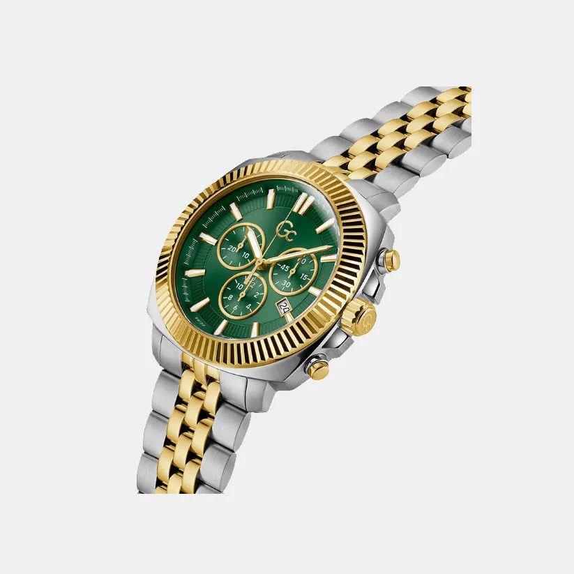 Men Flair Coussin Green Dial Chronograph Stainless Steel Watch Z46002G9MF