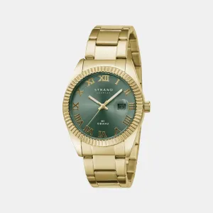 Men Green Analog Stainless Steel Watch S721GDGESG