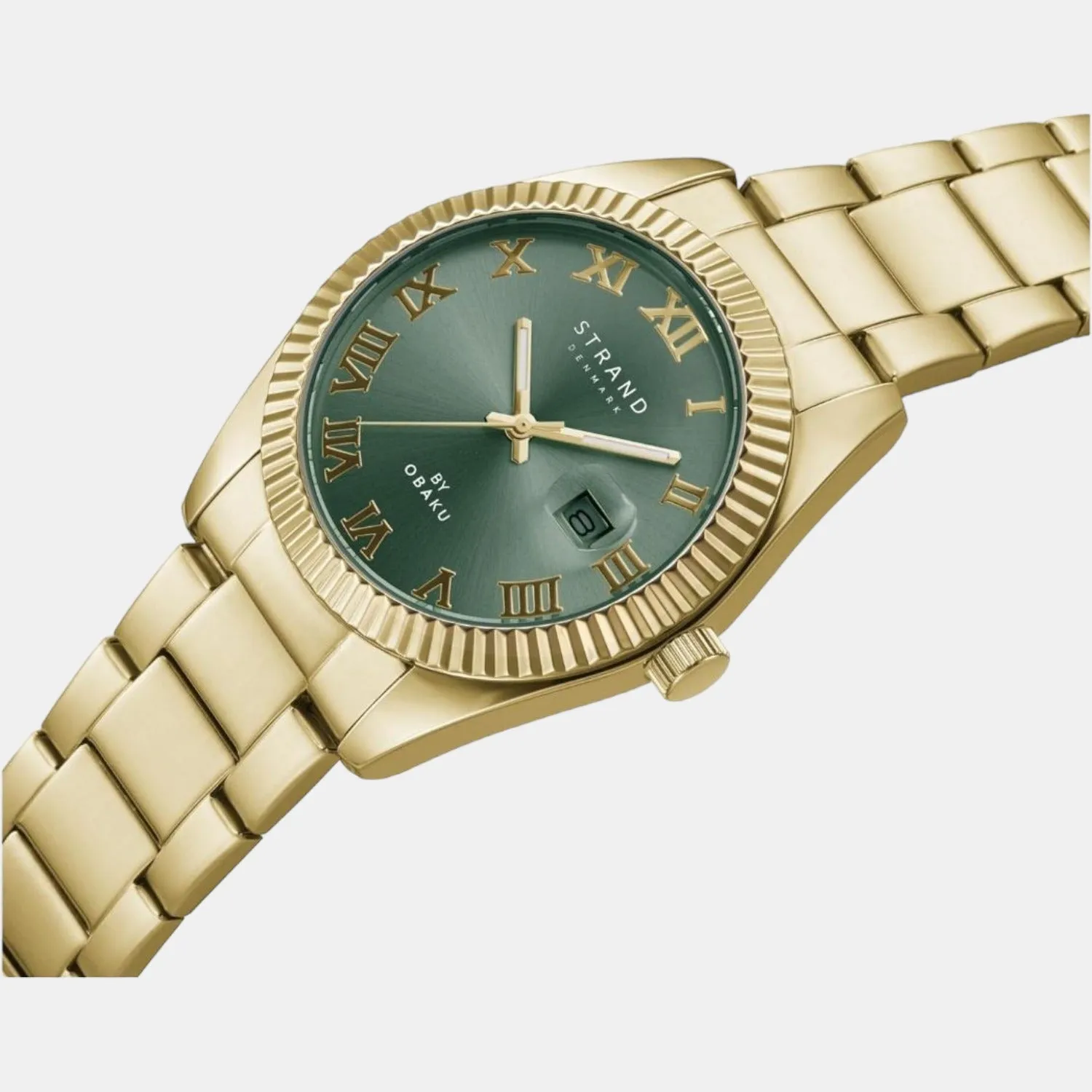 Men Green Analog Stainless Steel Watch S721GDGESG