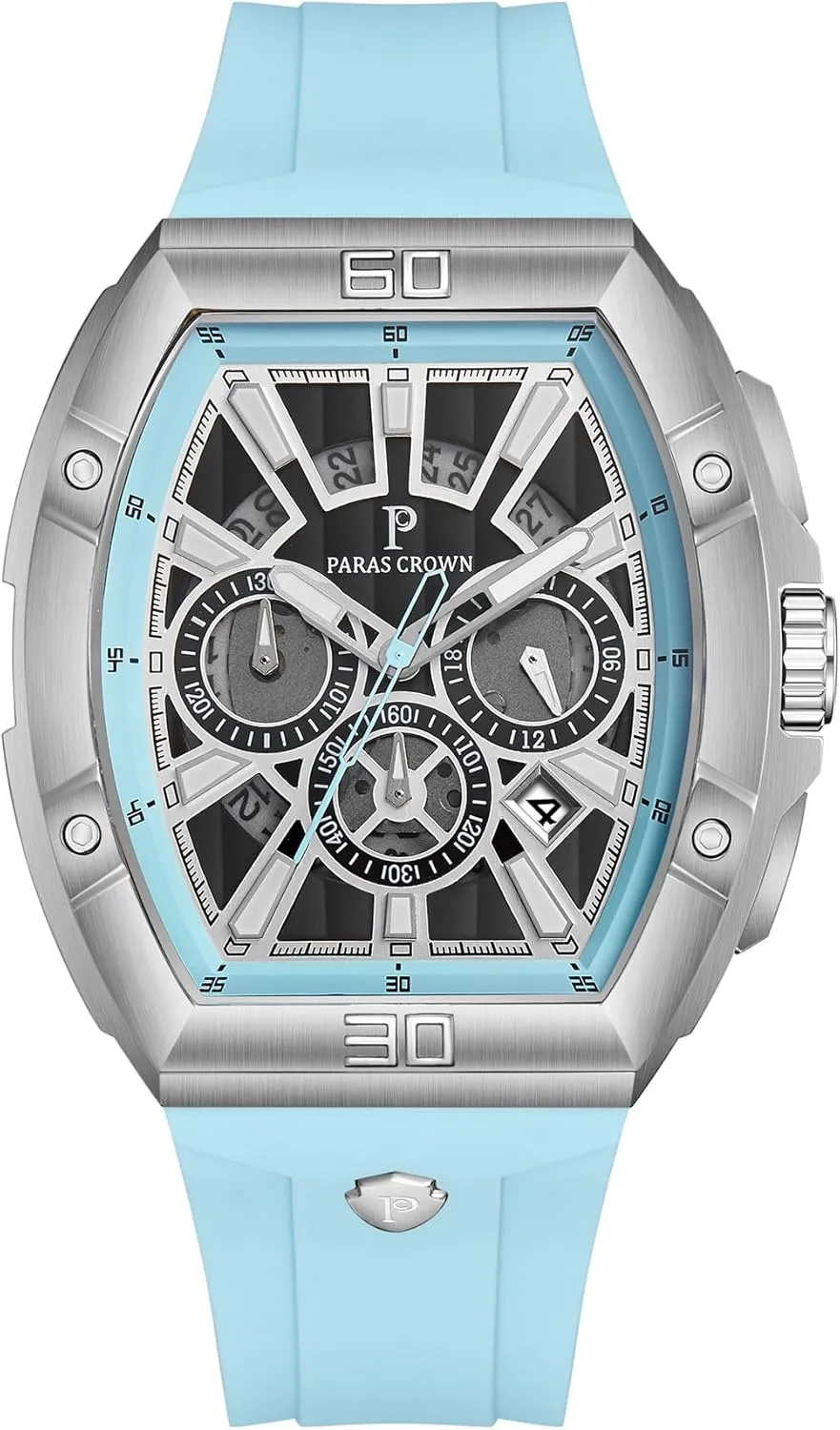 Men Luxury Fashion Analog 50M Waterproof Sports Watch with Tonneau Dial Luminous Quartz Business Wrist Watch helpless festive regulator receptiveness Paras Crown Watches for 