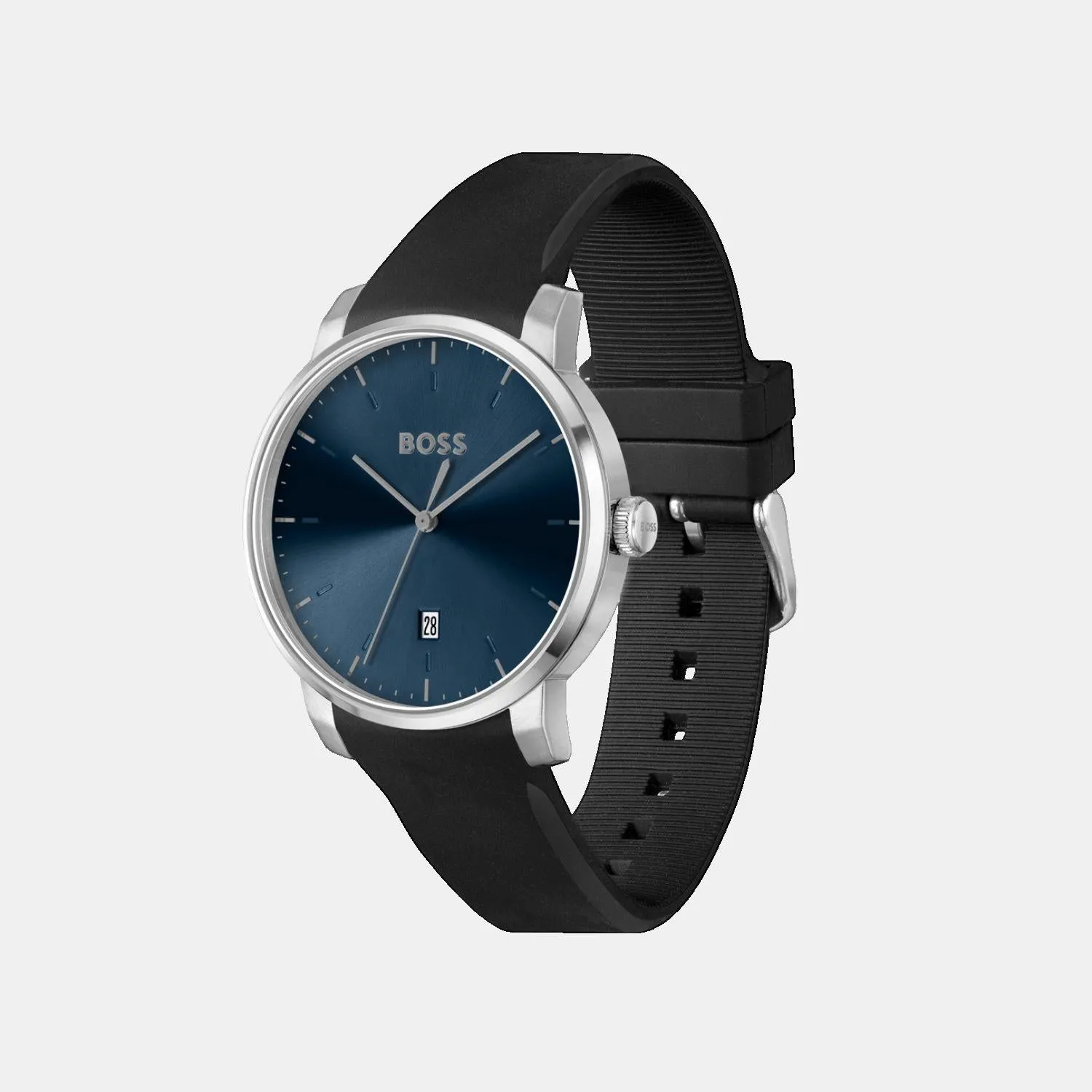 Men Quartz Blue Dial Analog Silicone Watch 1514131