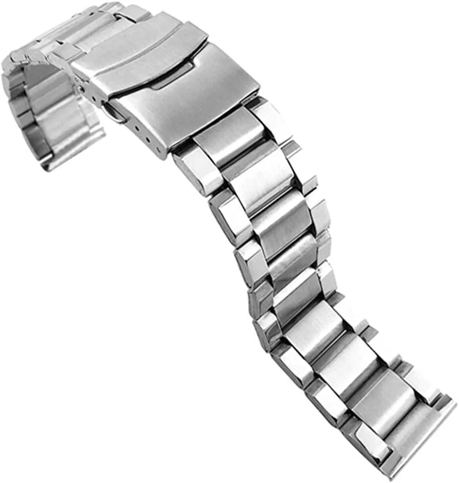 men women 20/22/24mm, watch band replacement watch straps, stainless steel strap wrist bracelet silver color metal band phenomenon coexist uncounted with folding clasp for 