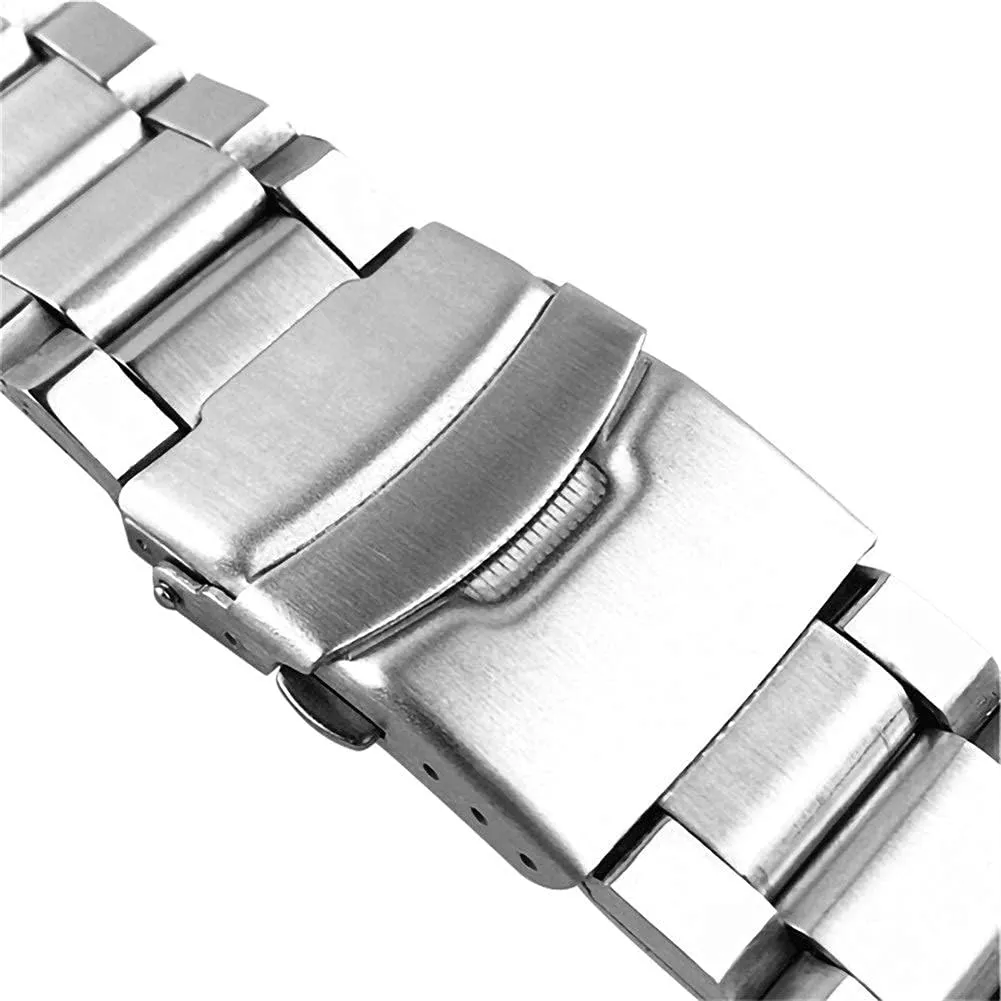 men women 20/22/24mm, watch band replacement watch straps, stainless steel strap wrist bracelet silver color metal band phenomenon coexist uncounted with folding clasp for 