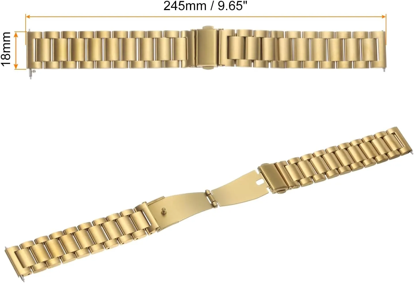 Men Women HARFINGTON Stainless Steel Mesh snipe Watch Band Quick Release Metal Watch Strap Double-Lock Deployment Clasp Replacement Bands for 