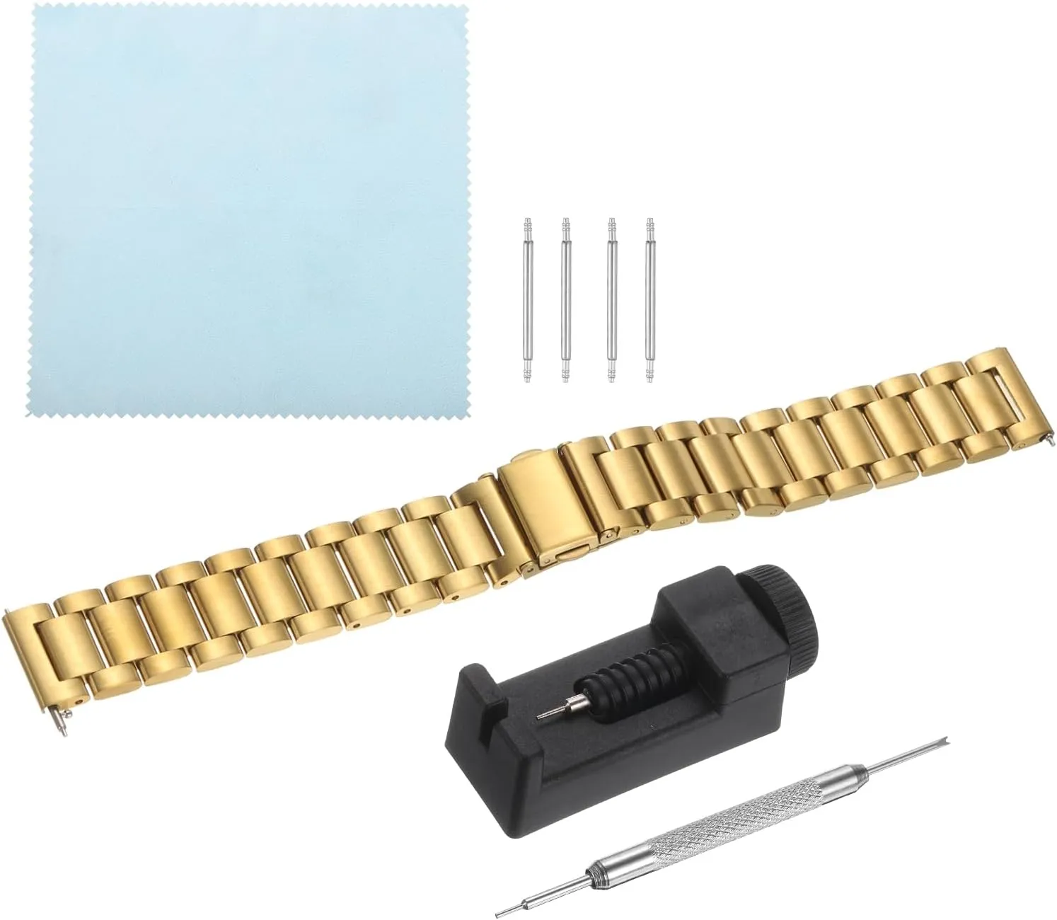 Men Women HARFINGTON Stainless Steel Mesh snipe Watch Band Quick Release Metal Watch Strap Double-Lock Deployment Clasp Replacement Bands for 