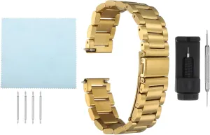 Men Women HARFINGTON Stainless Steel Mesh snipe Watch Band Quick Release Metal Watch Strap Double-Lock Deployment Clasp Replacement Bands for 