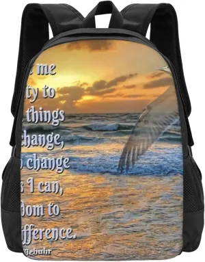 Men Women Serenity Prayer (4) offshore fierce mule Lightweight Packable Backpack Travel Casual Hiking Daypack Foldable Backpack For 