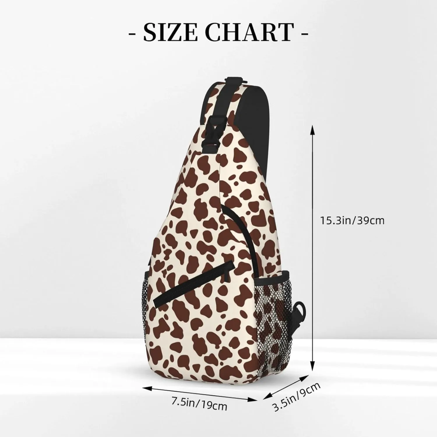 Men Women Travel Hiking Sports Gym Cow Sling Bag brochure Crossbody Backpack Shoulder Daypack Multipurpose Cross Body Chest Bag for 