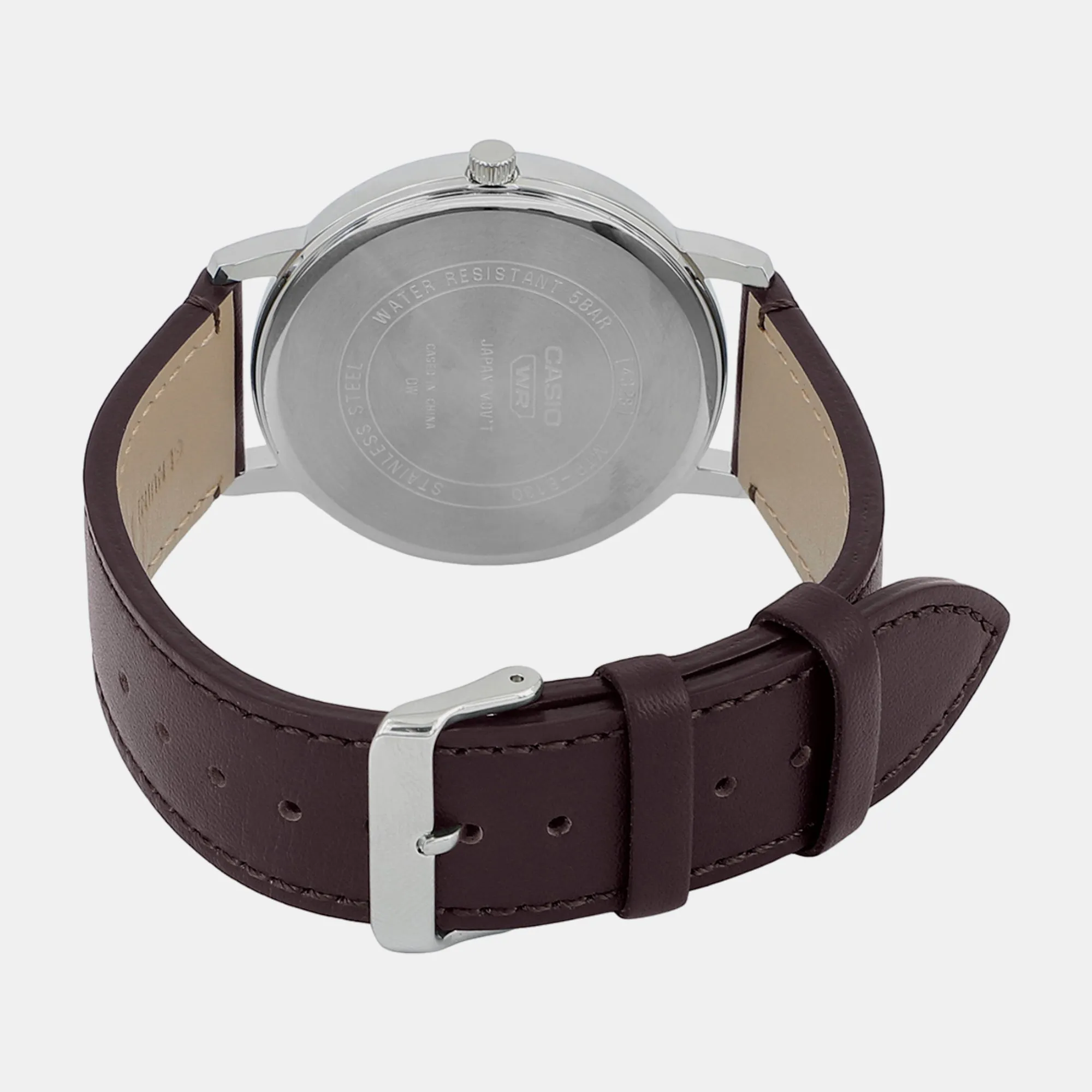 Men's Blue Analog Leather Watch A2131 - MTP-B130L-2AVDF