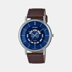 Men's Blue Analog Leather Watch A2136 - MTP-B135L-2AVDF