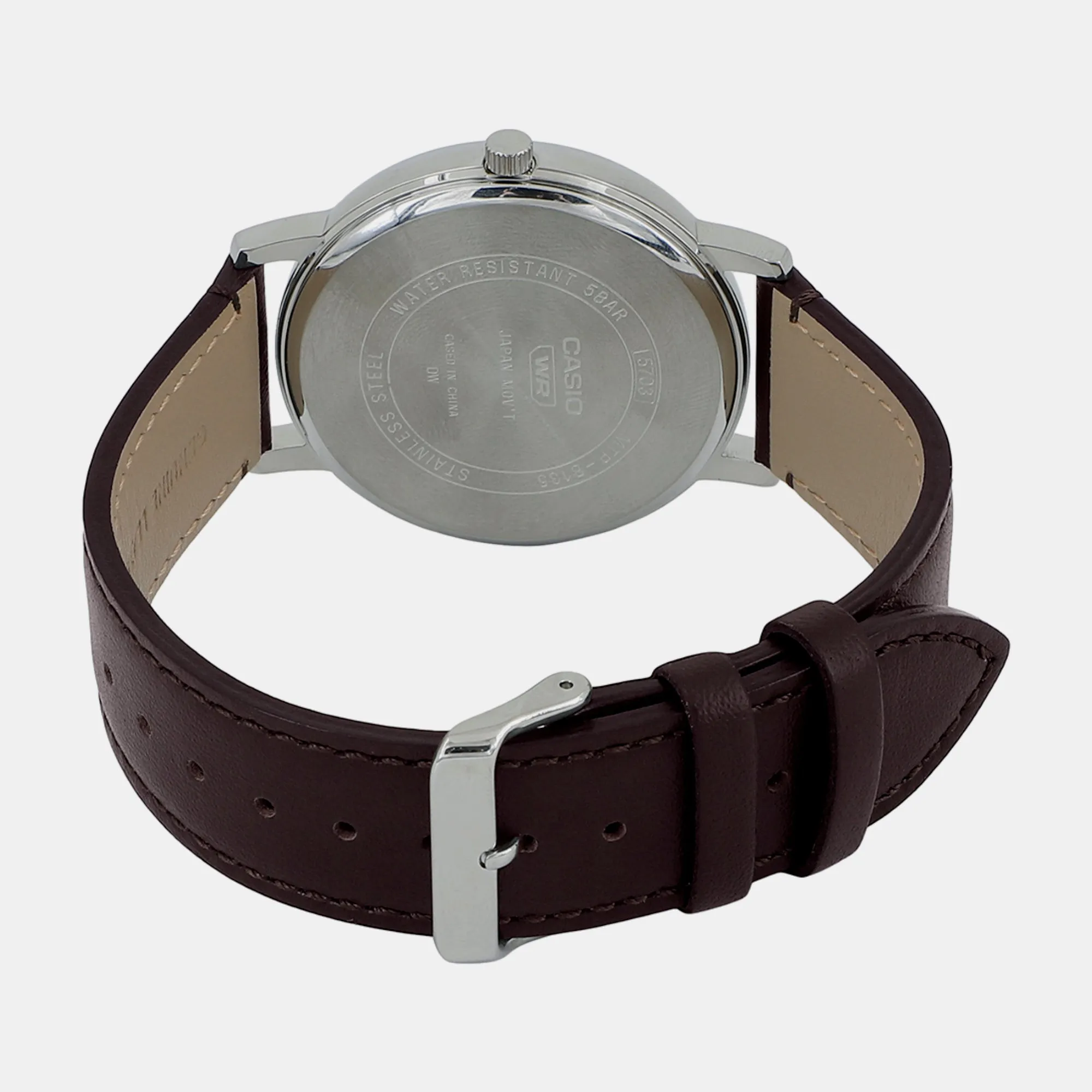 Men's Blue Analog Leather Watch A2136 - MTP-B135L-2AVDF