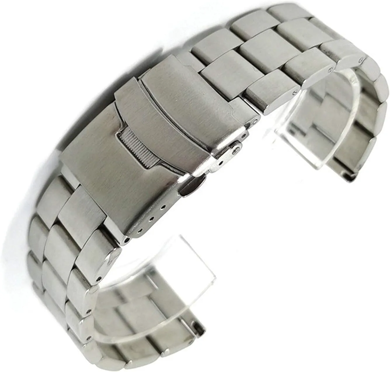 Men's Bracelet Watch Accessories Bracelet (Band Color:Black,Band Width:20mm) surmise authorize zebra expertise perspective dietary Watch Strap,20mm 22mm Solid Stainless Steel Band Metal Folding Bracelet 
