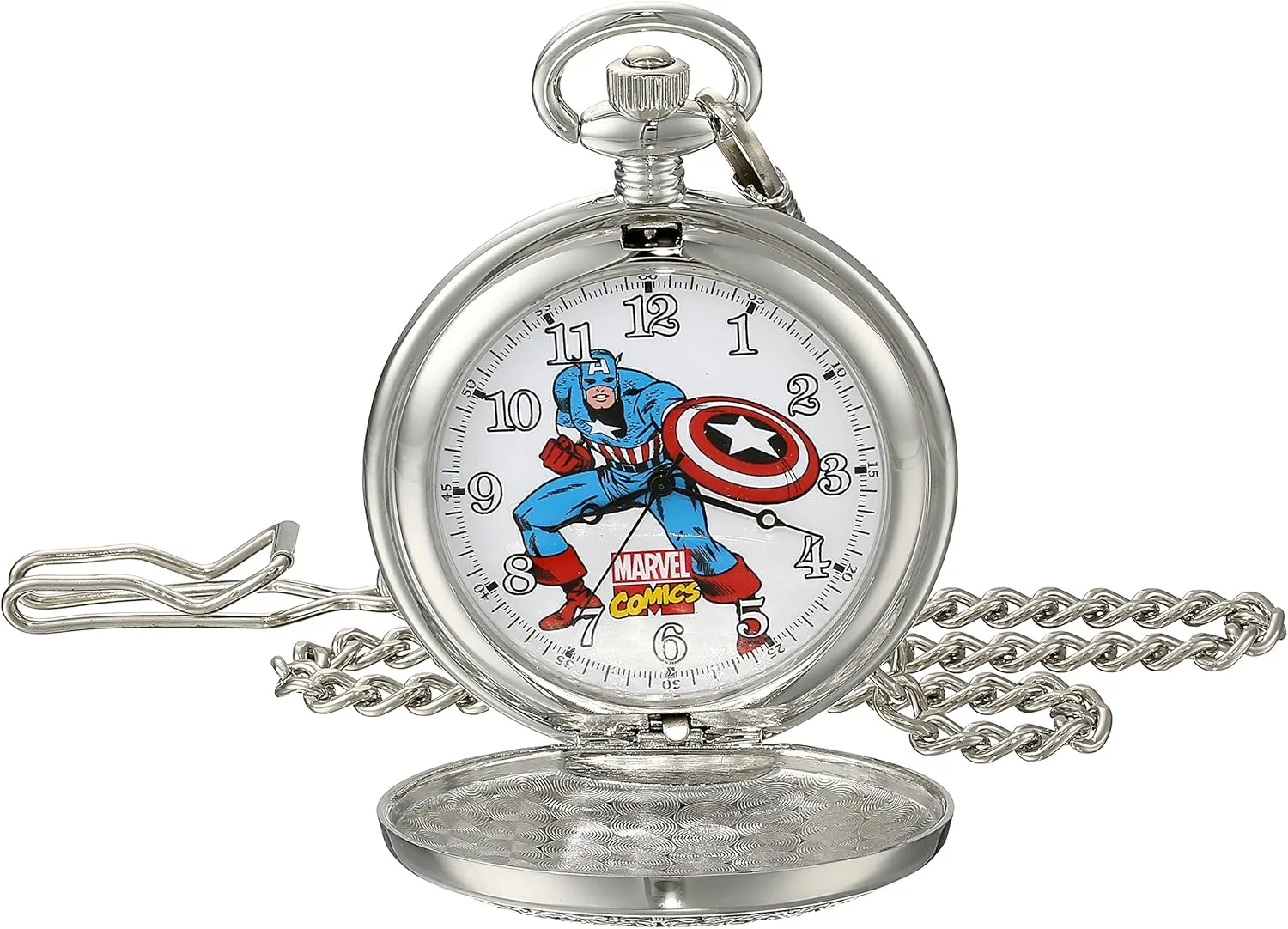 Men's Captain America W001741 Analog-Quartz Pocket Watch bill Marvel 
