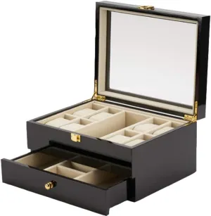 Men's Drawer Chest Solid Wood Watch Box Storage Box Bracelet renewal gush Pillowcase Birthday Gift Party Gift Watch Display Box 