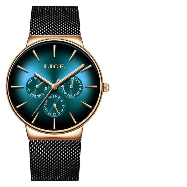 Men's Elegant Watch With  Stainless Steel Straps And Chronometers For Day And Date Display Unique Design Perfect Gift For Man And Women
