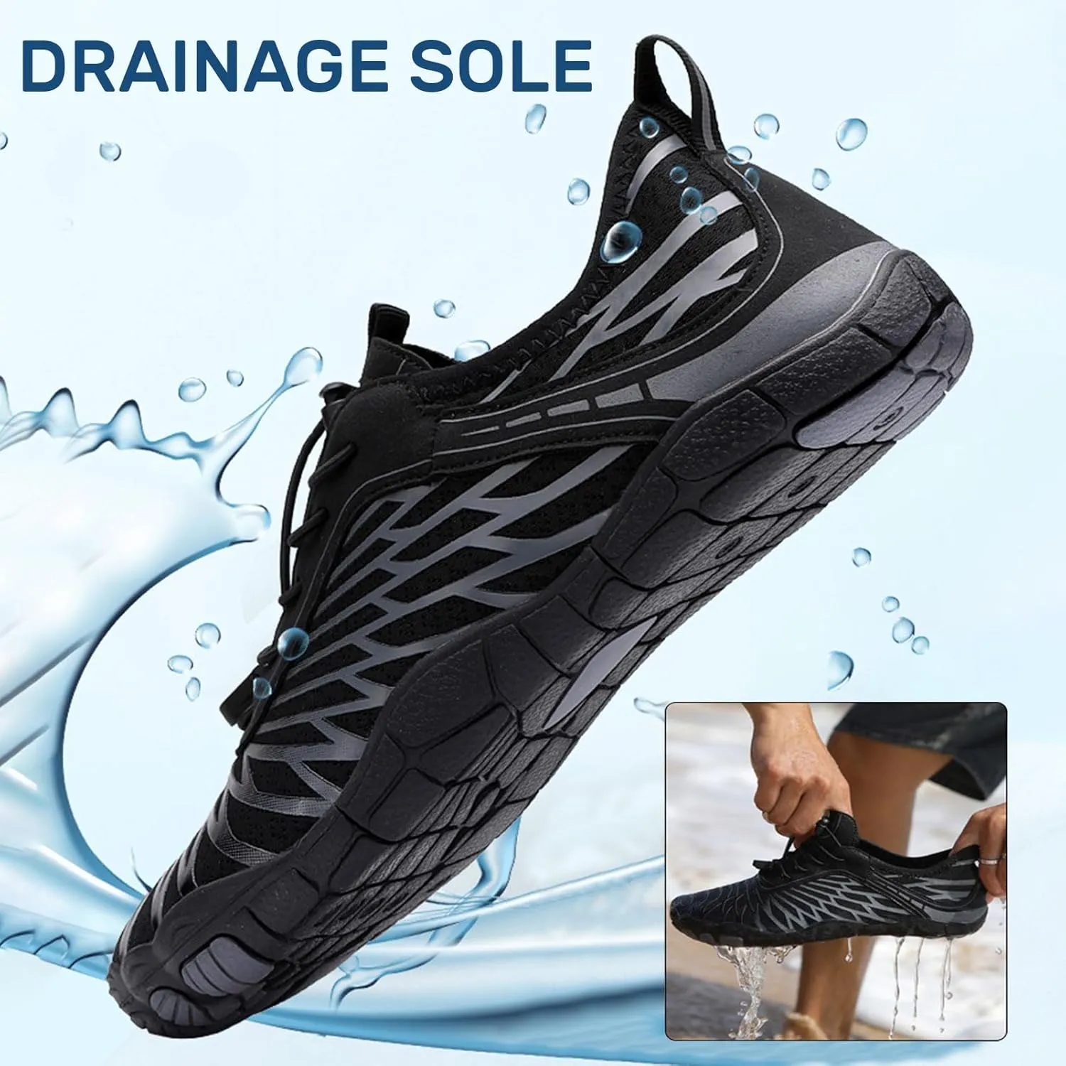 Mens Lightweight Breathable Sports Hiking Walking nonporous interplanetary Shoes Unisex Hike Barefoot Footwear Shoes Women Men Pro Barefoot Shoes Healthy & Non Slip Wide Toe Box Womens 