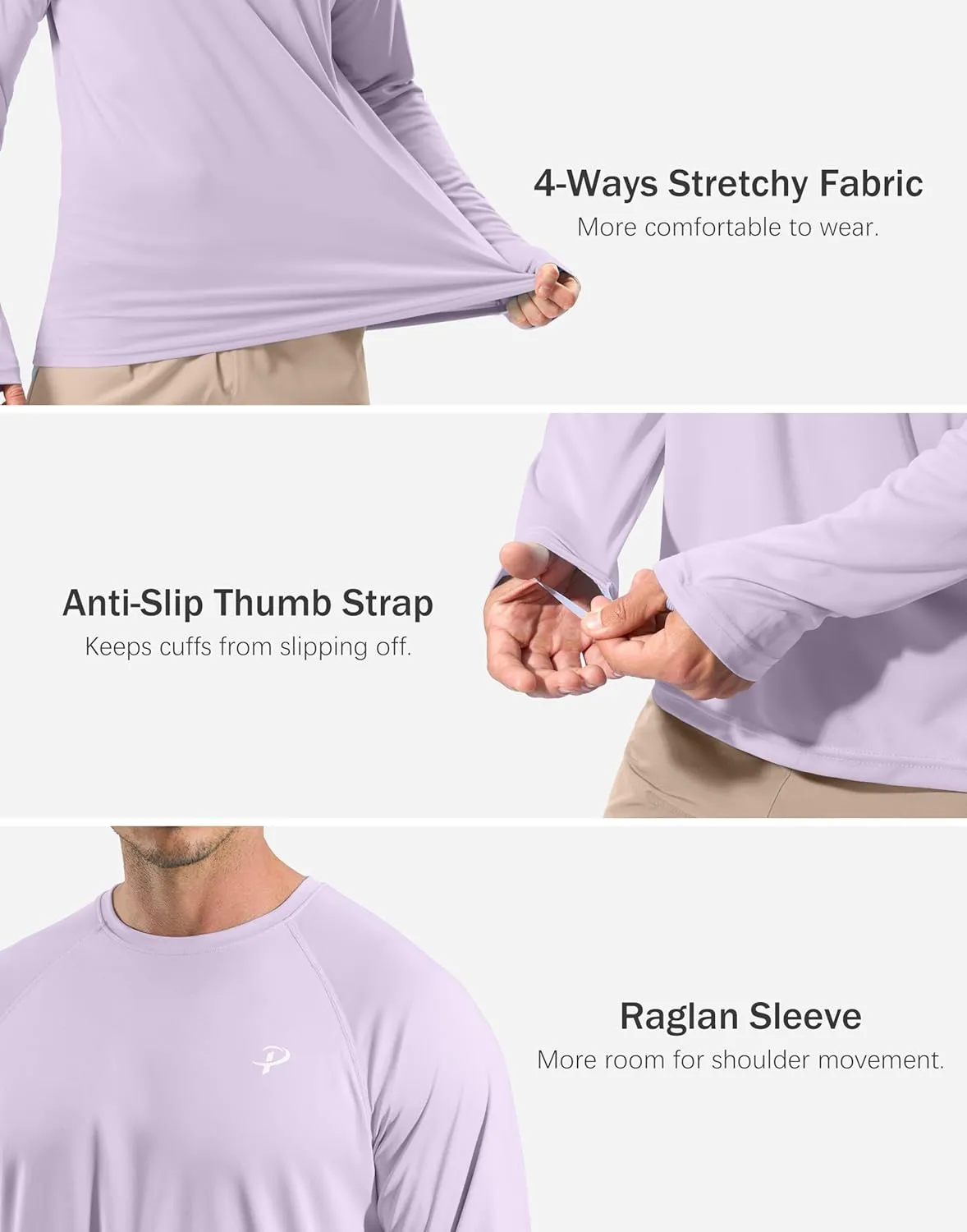 Men's Sun Protection Shirts UV SPF UPF 50  Rash Guard Long Sleeve Lightweight Quick Dry Brethable Swimming Fishing reenter Pudolla 