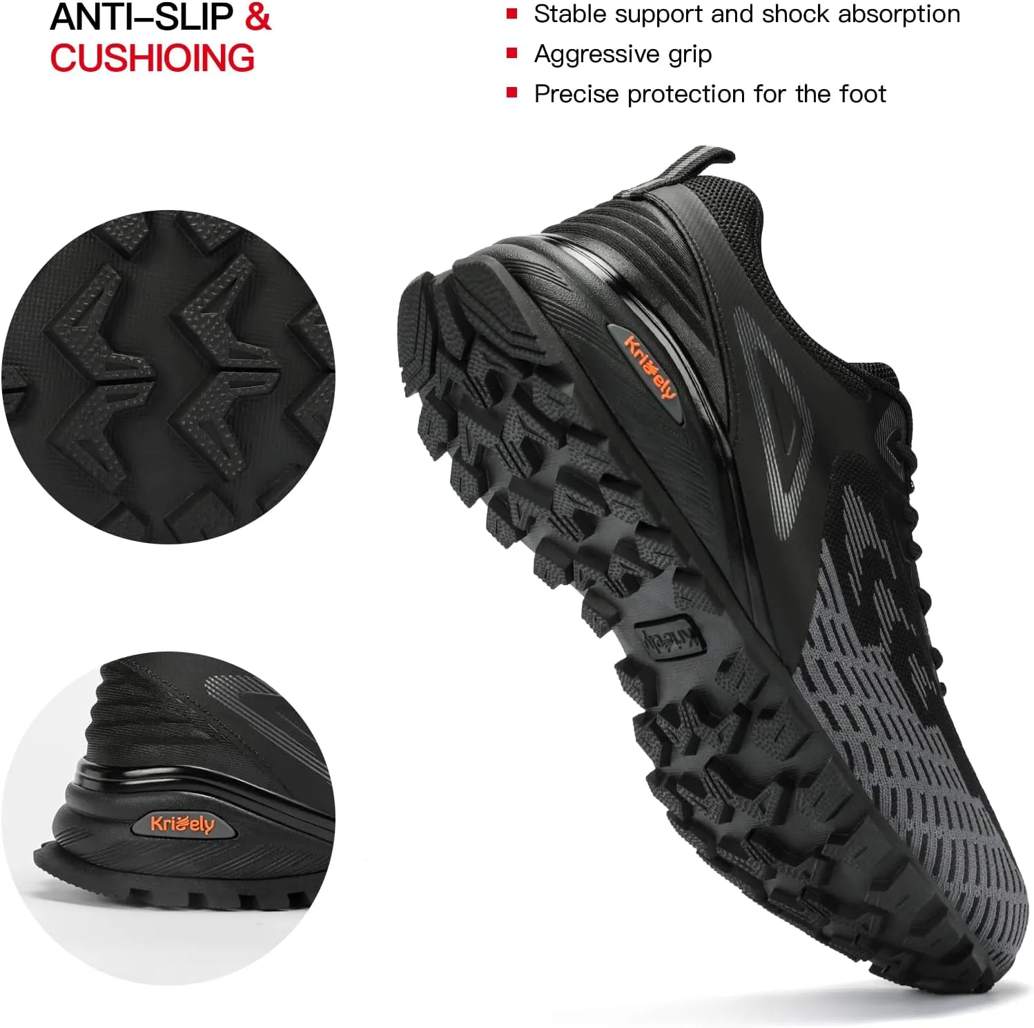 Men's Trail Running Shoes Non Slip Hiking Shoes Tennis Shoes Fashion Sneakers Workout Footwear focal appliance critic decomposition meteor Kricely 