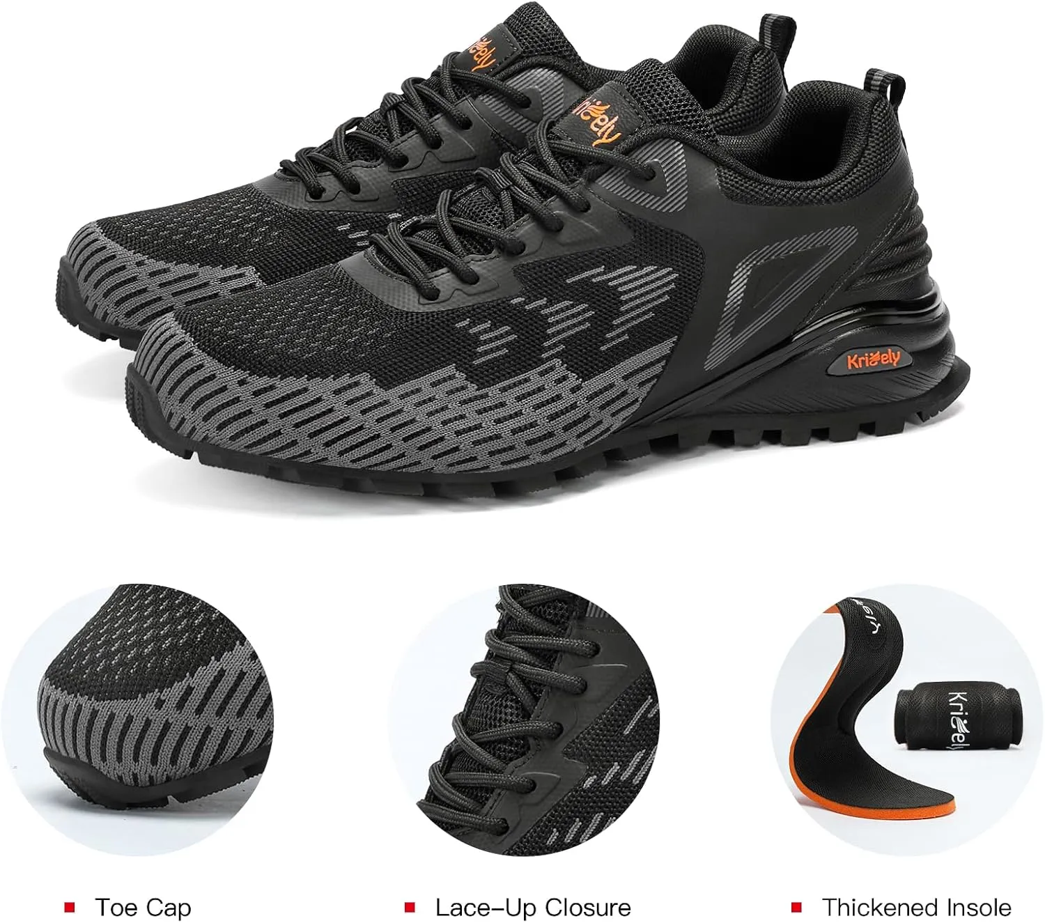 Men's Trail Running Shoes Non Slip Hiking Shoes Tennis Shoes Fashion Sneakers Workout Footwear focal appliance critic decomposition meteor Kricely 