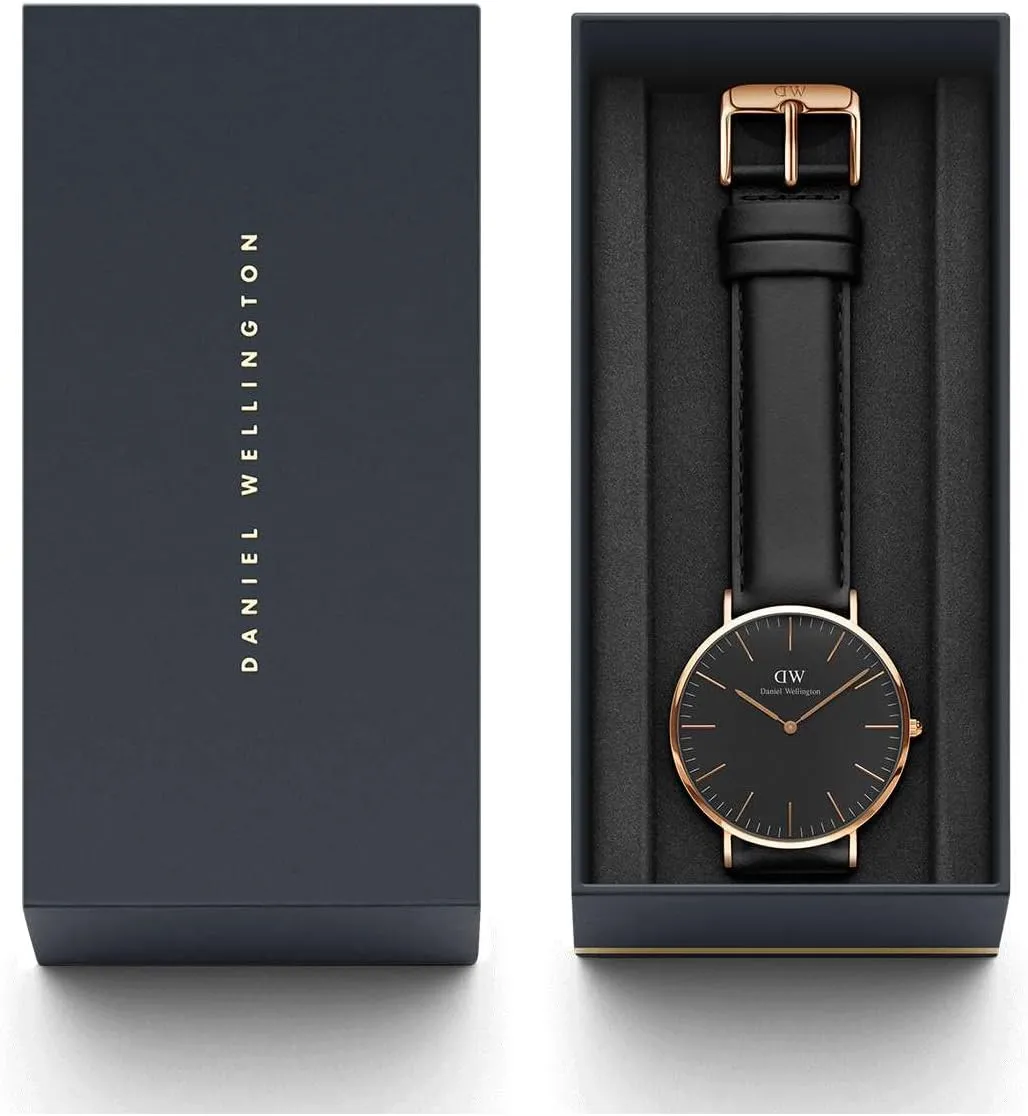 Men��s Watch - 36mm - receive 40mm Case, Japanese Quartz Movement, Leather Strap, Water Resistant, Analog Watch for Men - Sheffield Daniel Wellington Classic 