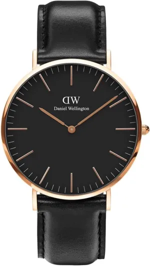 Men��s Watch - 36mm - receive 40mm Case, Japanese Quartz Movement, Leather Strap, Water Resistant, Analog Watch for Men - Sheffield Daniel Wellington Classic 