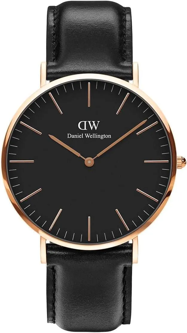 Men��s Watch - 36mm - receive 40mm Case, Japanese Quartz Movement, Leather Strap, Water Resistant, Analog Watch for Men - Sheffield Daniel Wellington Classic 