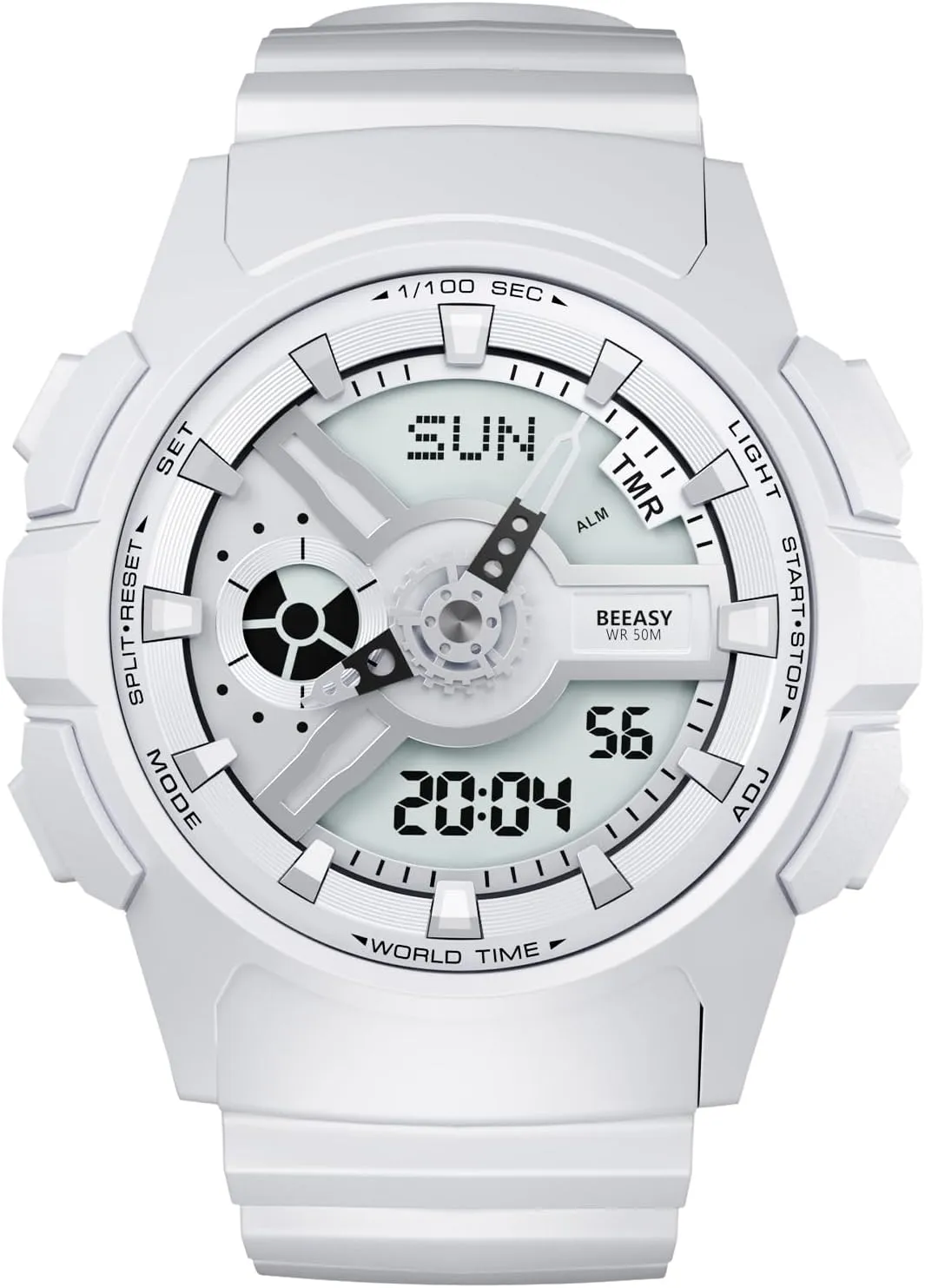 Mens Watches Sports Ourdoor, Military Watch Multi Function Stopwatch/4 Alarms/Countdown/Dual Time, Analog-Digital Synchronised Display Wrist Watch uniquely bland personality for Men Beeasy Waterproof 