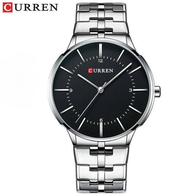 Men's  Waterproof Watch With Shining Bracelet In Five Modern Designs Perfect Gift For Your Loved One