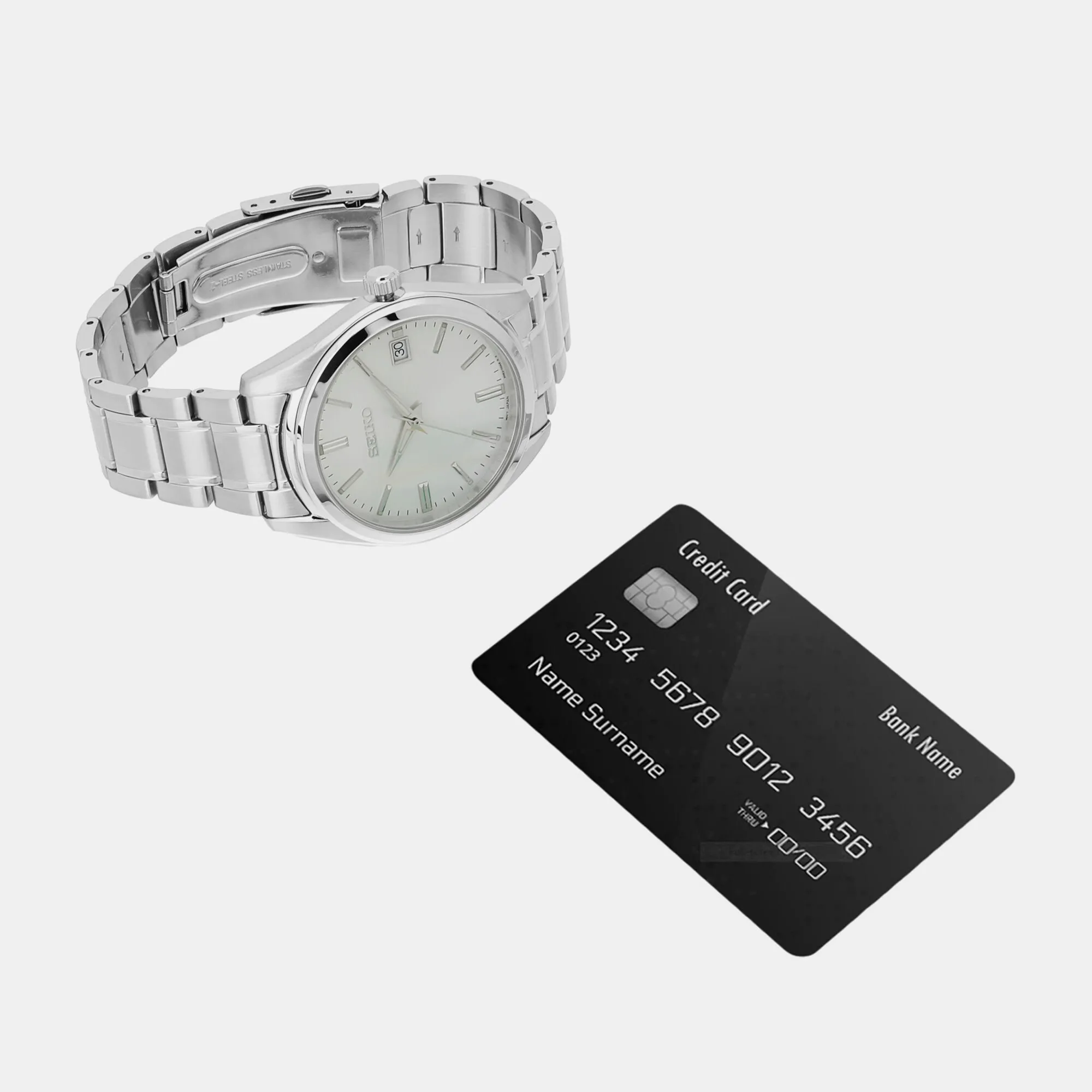 Men's White Analog Stainless steel Watch SUR343P1