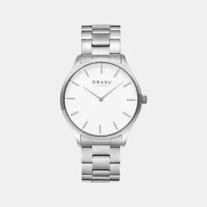 Men's White Analog Stainless Steel Watch V260GXCISC