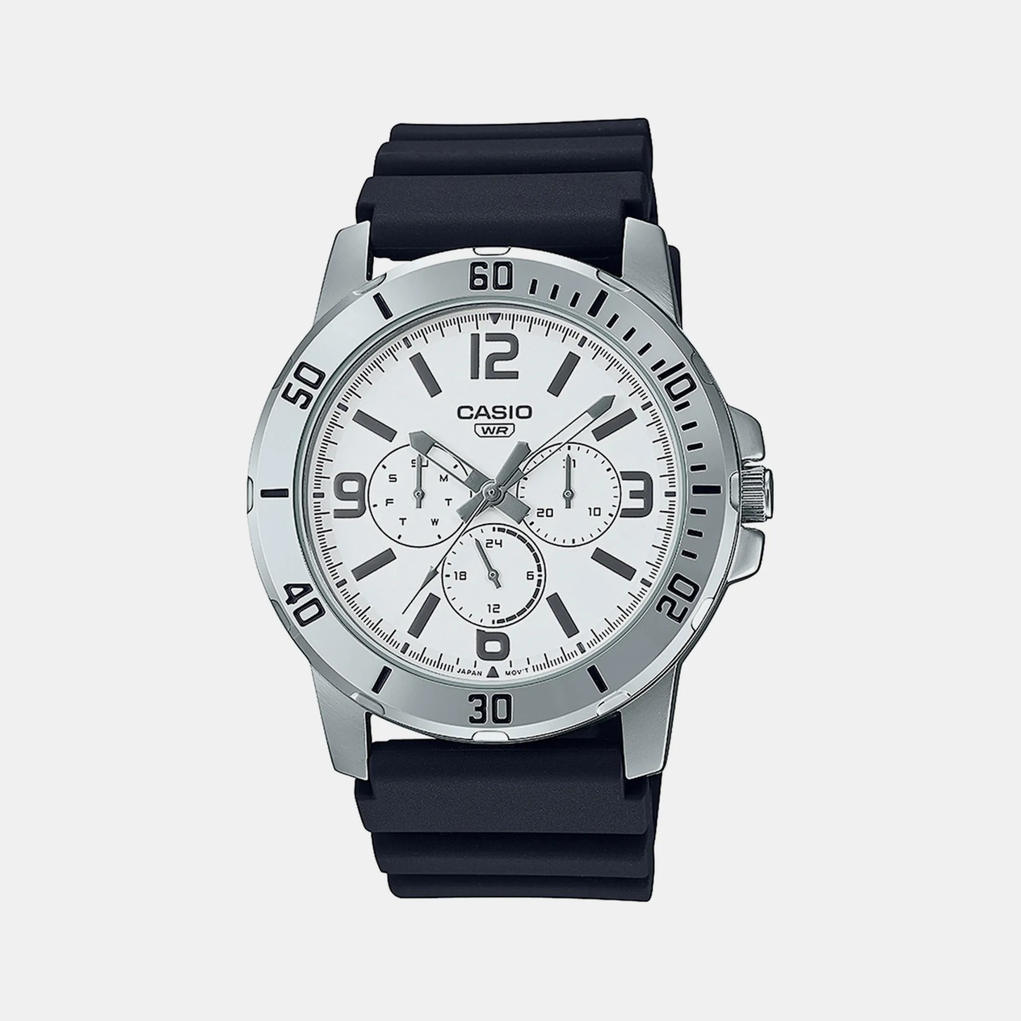 Men's White Chronograph Resin Watch A2146 - MTP-VD300-7BUDF