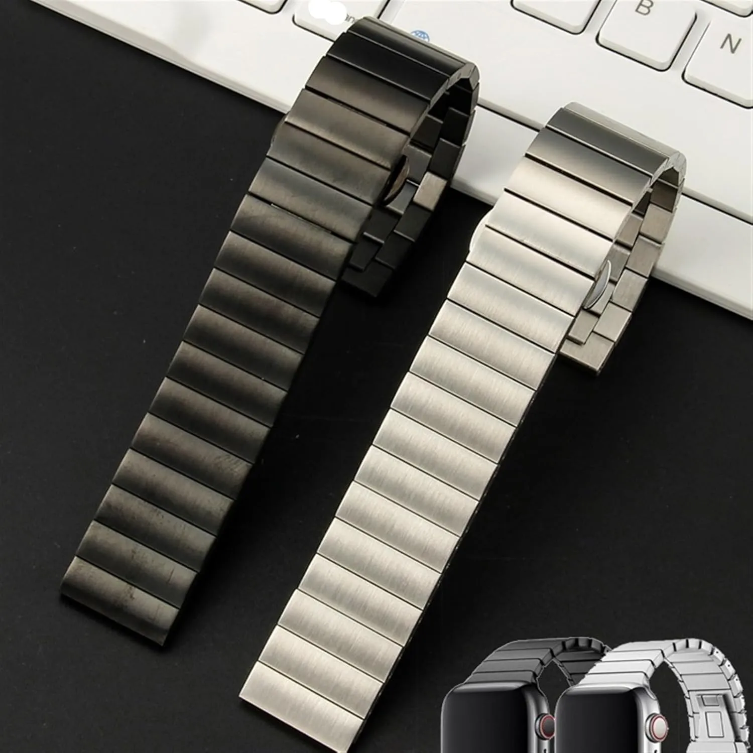 Men's Women's Watch Accessories Solid Stainless Steel Watch Band 16mm 18mm 20mm 22mm volume missile stack for Smart Watch Quartz Watch 