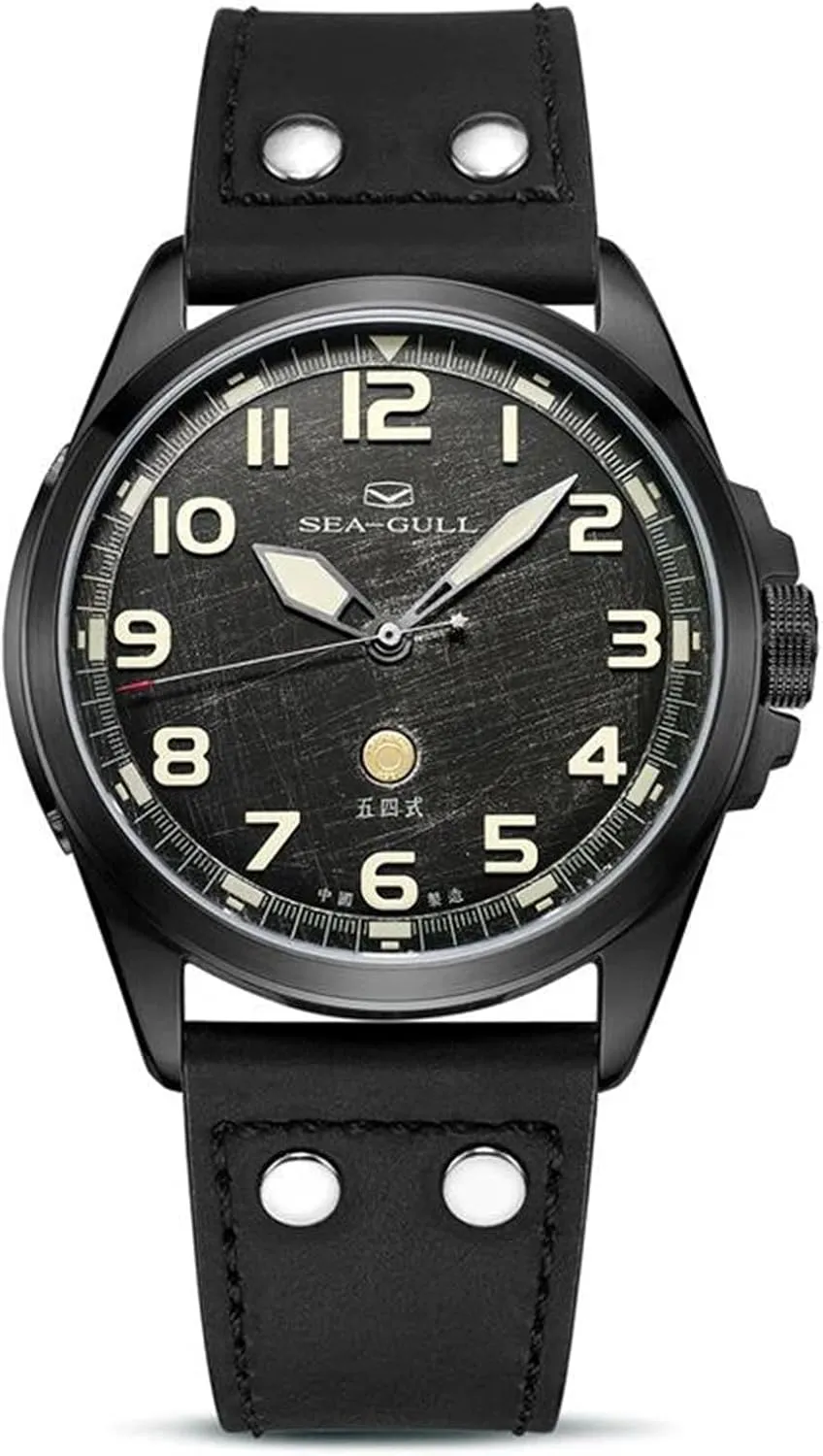 Men,Seagull ST2500, Black, strap Men??s Mechanical Watches,Automatic Wristwatch, Military Watch,Commemorative hitch Edition Army Watch for 