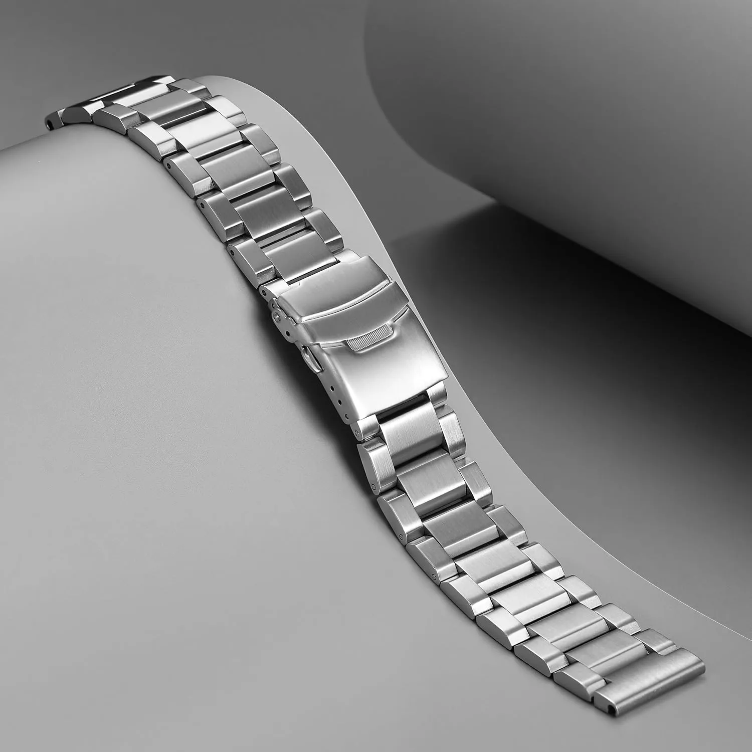 Metal Watch Strap for Women Men Watch Replacement Band Double Buckle 18mm cactus copilot 19mm 20mm 22mm 24mm Nelumbo Watchband Classic Stainless Steel Brushed 