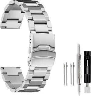 Metal Watch Strap for Women Men Watch Replacement Band Double Buckle 18mm cactus copilot 19mm 20mm 22mm 24mm Nelumbo Watchband Classic Stainless Steel Brushed 