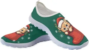 middle Slip On Flats Loafer Breathable Lightweight Mesh Running Sneakers Walking Shoes Mesh 