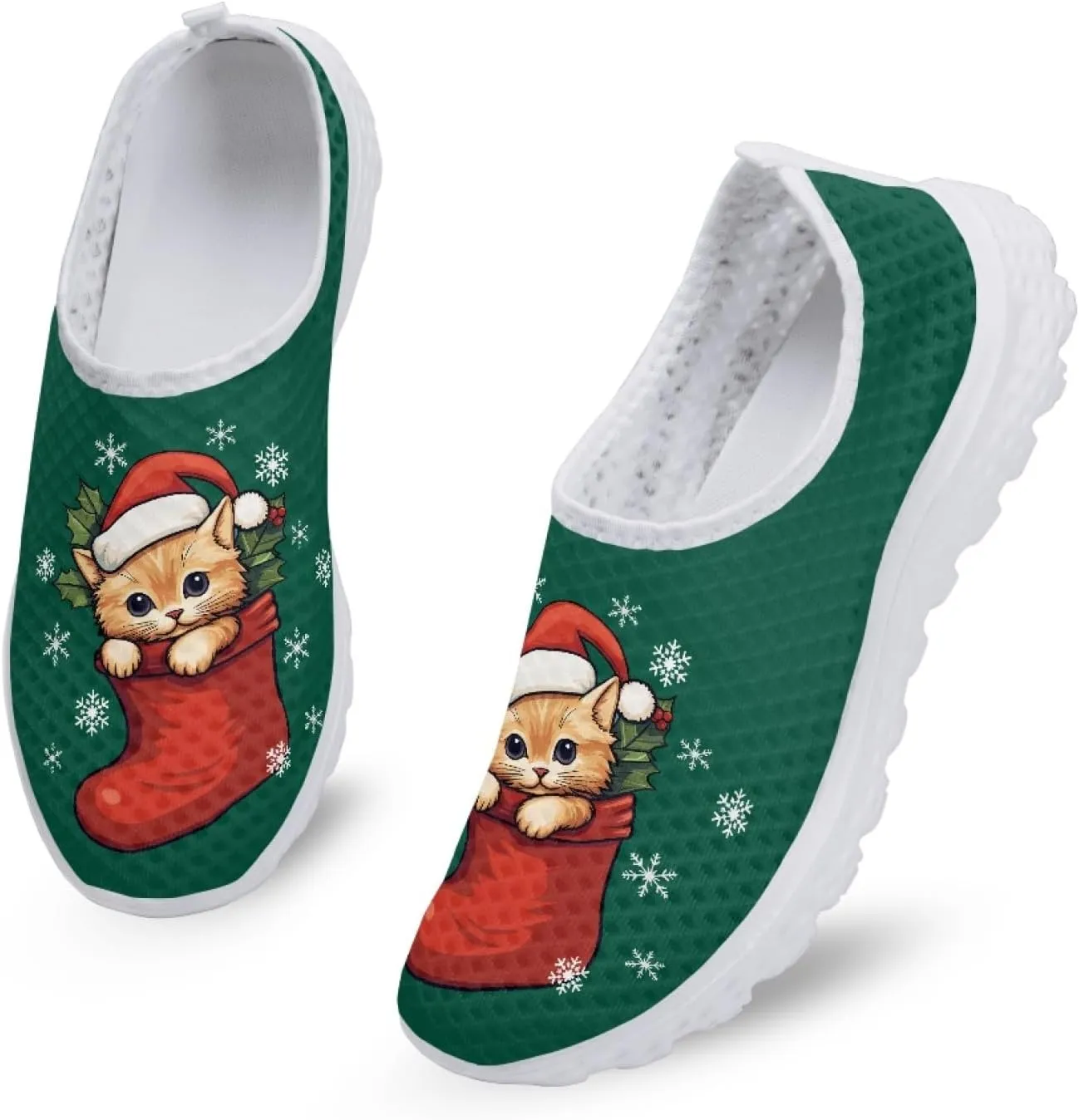 middle Slip On Flats Loafer Breathable Lightweight Mesh Running Sneakers Walking Shoes Mesh 