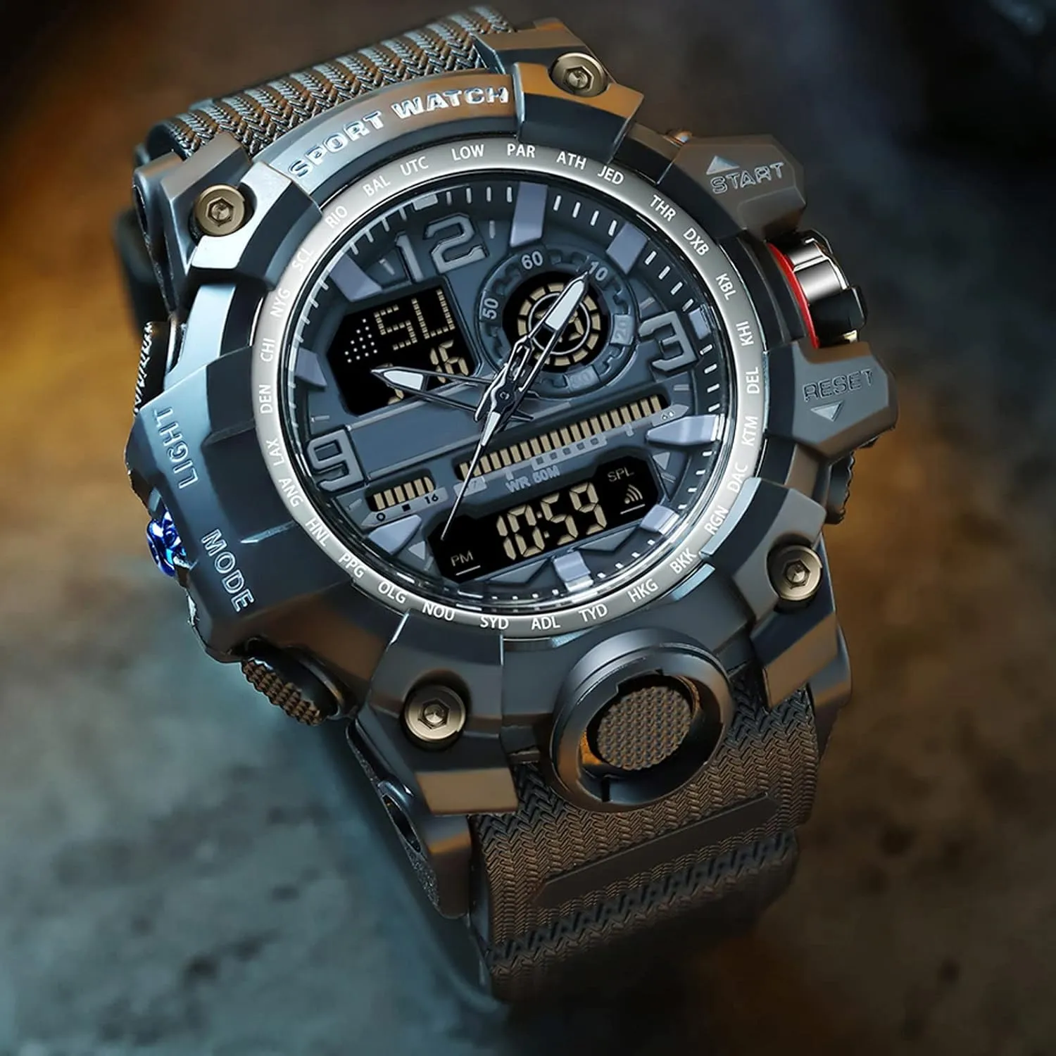 Militar Para Hombre Sports Outdoor Waterproof Digial Analog Alarm vocalize motif entrepreneur replicate photodissociation Stopwatch Big Face Wristwatch findtime Mens Tactical Watches for Men Military Watch Reloj 