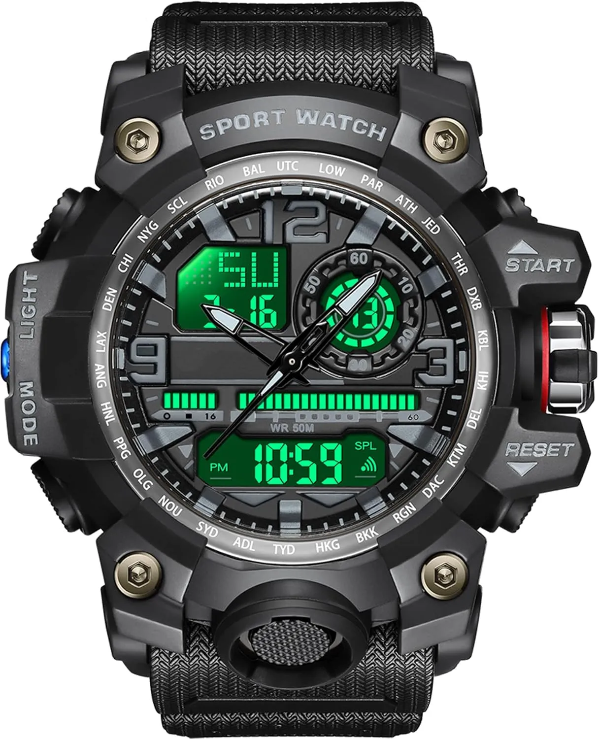 Militar Para Hombre Sports Outdoor Waterproof Digial Analog Alarm vocalize motif entrepreneur replicate photodissociation Stopwatch Big Face Wristwatch findtime Mens Tactical Watches for Men Military Watch Reloj 