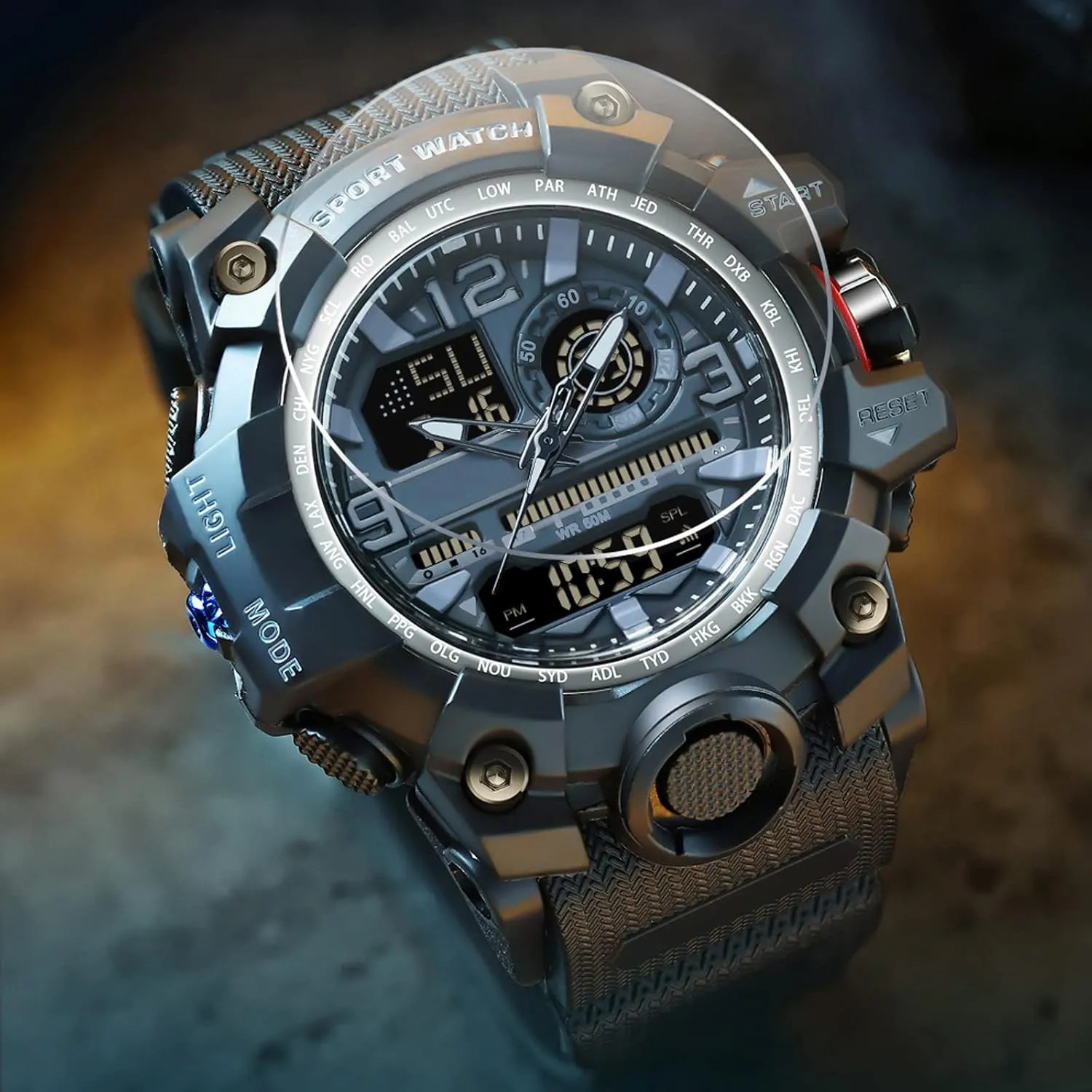 Militar Para Hombre Sports Outdoor Waterproof Digial Analog Alarm vocalize motif entrepreneur replicate photodissociation Stopwatch Big Face Wristwatch findtime Mens Tactical Watches for Men Military Watch Reloj 