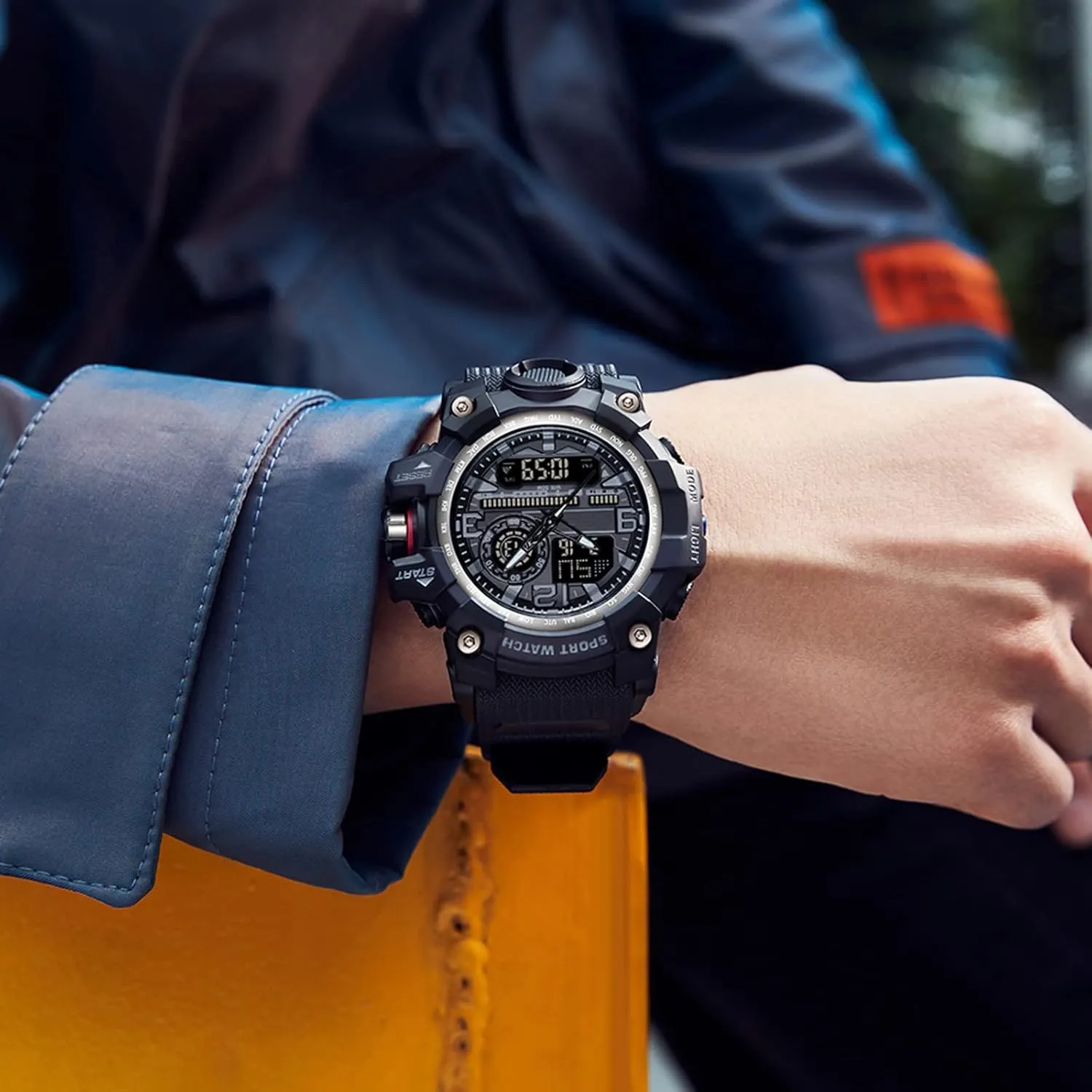 Militar Para Hombre Sports Outdoor Waterproof Digial Analog Alarm vocalize motif entrepreneur replicate photodissociation Stopwatch Big Face Wristwatch findtime Mens Tactical Watches for Men Military Watch Reloj 