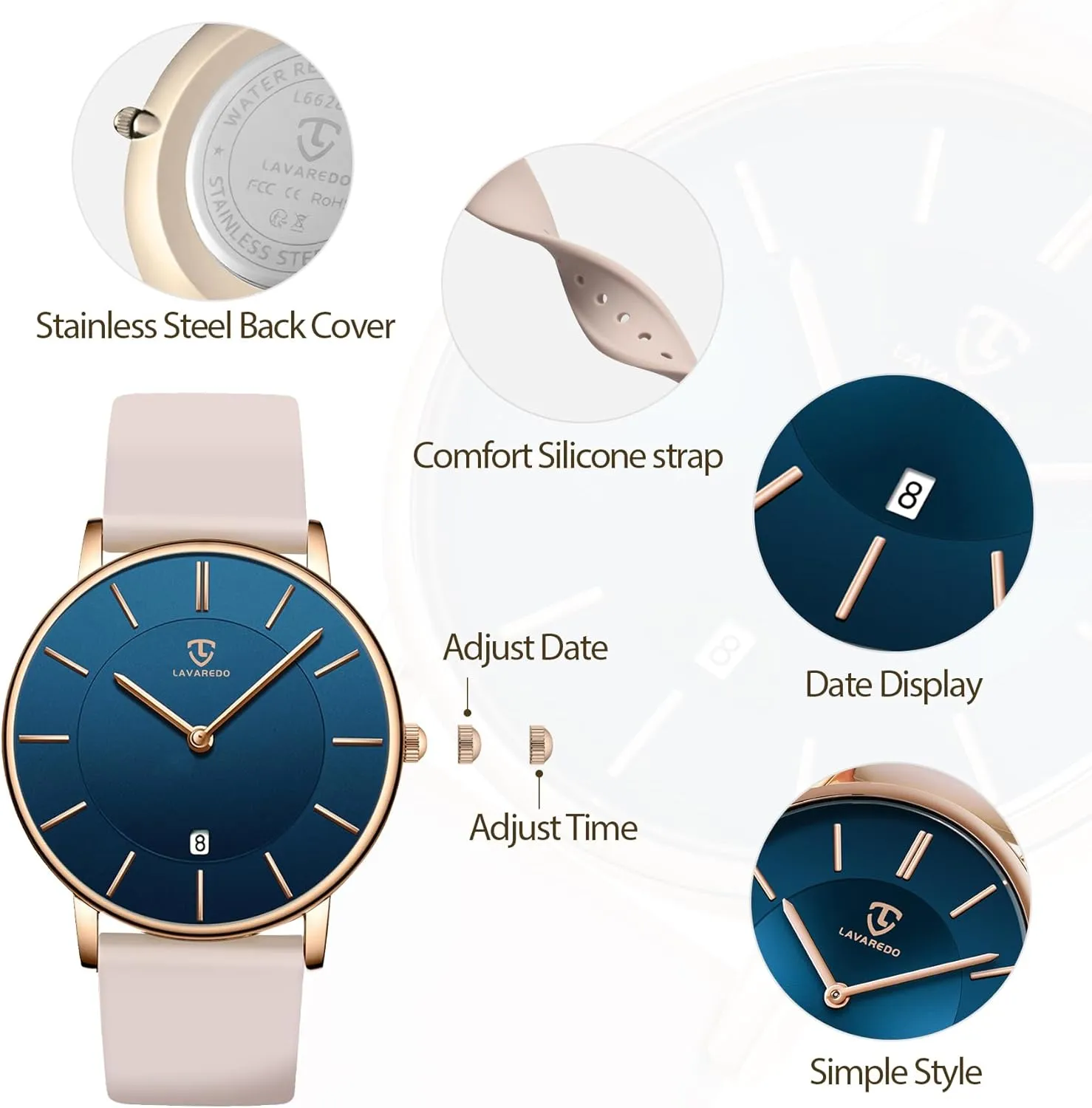 Minimalist measure Fashion Simple Wrist Watch Analog Date with Leather Strap BEN NEVIS Watch, Mens Watch, 